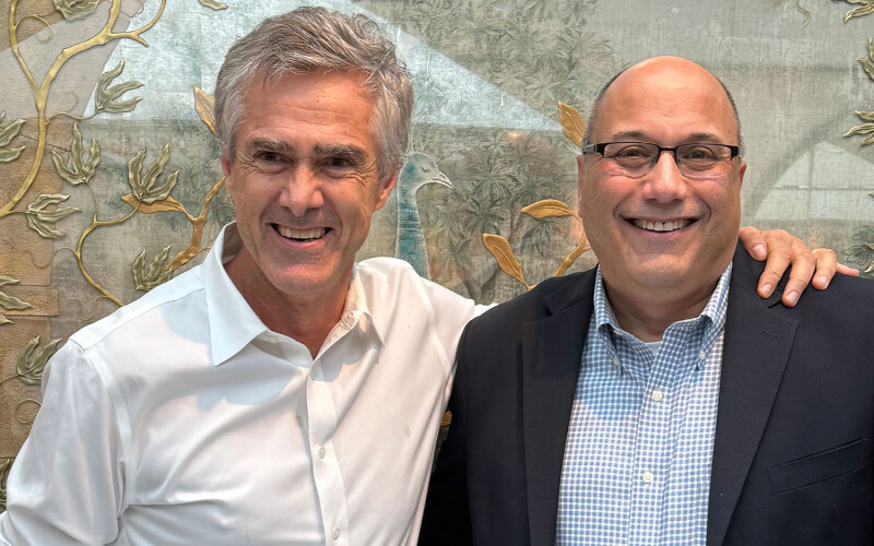 Nomad Foods CEO Stéfan Descheemaeker with BlueNalu CEO Lou Cooperhouse