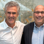 Nomad Foods CEO Stéfan Descheemaeker with BlueNalu CEO Lou Cooperhouse