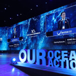 A view of the stage at the 10th Our Ocean Conference