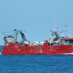 A pollock fishing vessel on the water