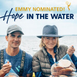 A promotional image for Hope in the Water's Emmy nomination featuring Martha Stewart