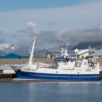 An Icelandic fishing vessel tied up to the dock