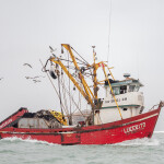 A fishing boat sailing off the coast of Peru