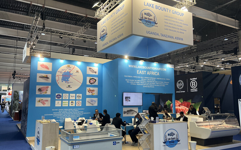The Lake Bounty Group booth at the 2025 Seafood Expo Global