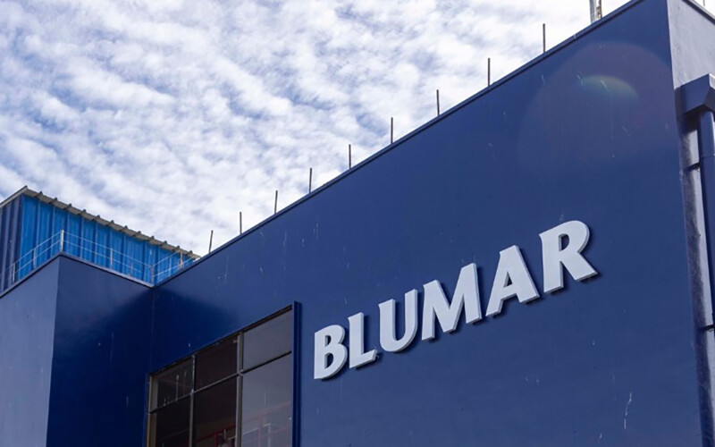 The exterior of a Blumar office building