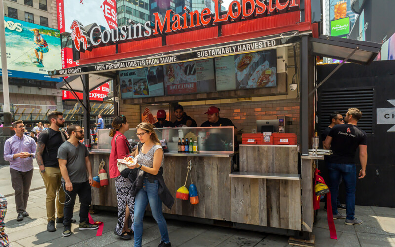 A Cousins Maine Lobster truck in New York City