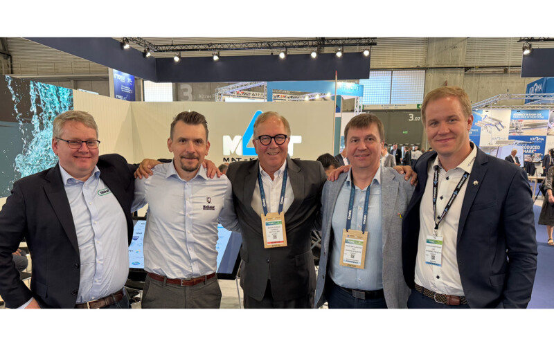 Christian Aas (Silikal Aquaculture Solutions), Inge Stian Helland (Helland Silo), Bjørn Dørum (Mar-Kuling), Nils-Per Sjåstad (Simona Stadpipe) and Ole Alexander Bakke (Dynamic FishEye)