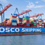 COSCO Shipping vessel, owned by China's national shipping company