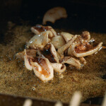 Squid being grilled