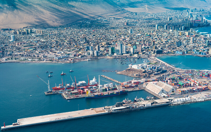 The port of Iquique, Chile