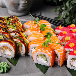 Rolls of sushi