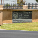 A sign for US Immigration and Customs Enforcement
