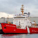 The Canadian Coast Guard ship Sir Wilfrid Laurier at a dock
