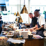 Chefs at Kann in Portland, Oregon, U.S.A., hard at work in the kitchen