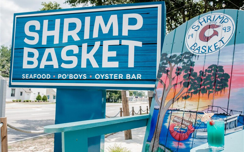 Shrimp Basket sign