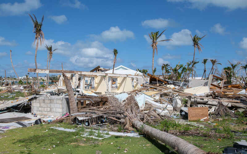 Damage caused by Hurrican Dorian in The Bahamas