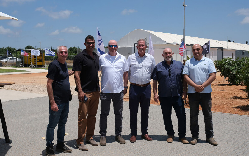 Employees and guests of Pure Blue Fish at the company's commercial product launch