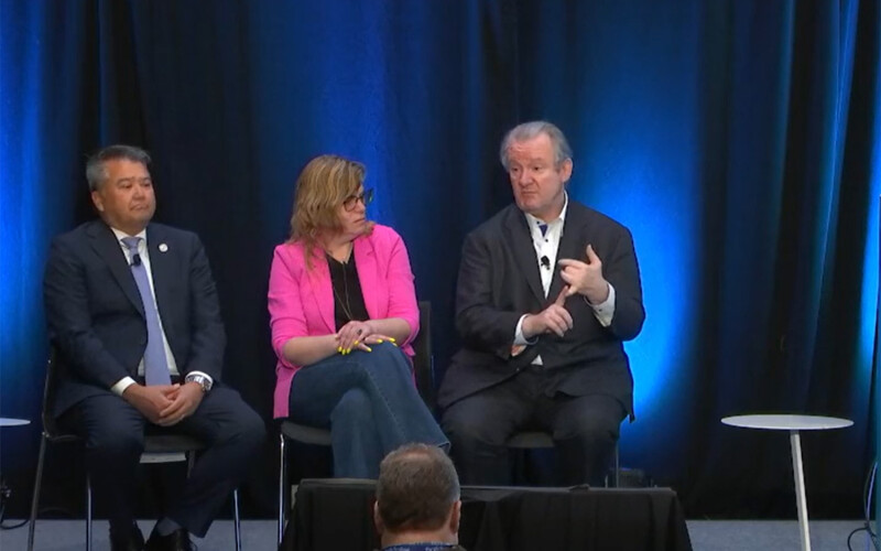 Members of the the NFI Sushi Council during a panel at Seafood Expo North America