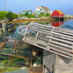 Lobster traps in the Canadian province of Nova Scotia