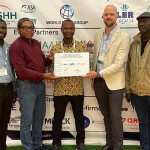 Members of the the Aquaculture Stewardship Council and the Chamber of Aquaculture Ghana pose with the recently signed deal