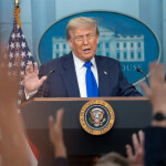 U.S. President Donald Trump during a press conference