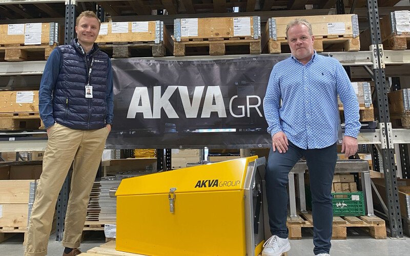 Erlend Gundersen Røed, AKVA Global Supply Chain Director, and Per Kåre Liland, SurplusHub International CEO