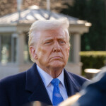 U.S. President Donald Trump on the White House lawn