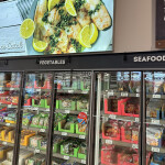 A seafood freezer at an Aldi store in Danvers, Massachusetts, U.S.A.