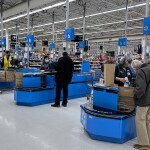 The checkout aisles at a Walmart