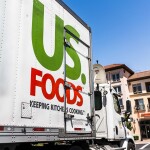 A US Foods truck making a delivery in Santa Clara, California, U.S.A.