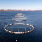 A fish farm off the coast of Donegal, Ireland