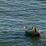 Peruvian fishermen off the coast of Lima