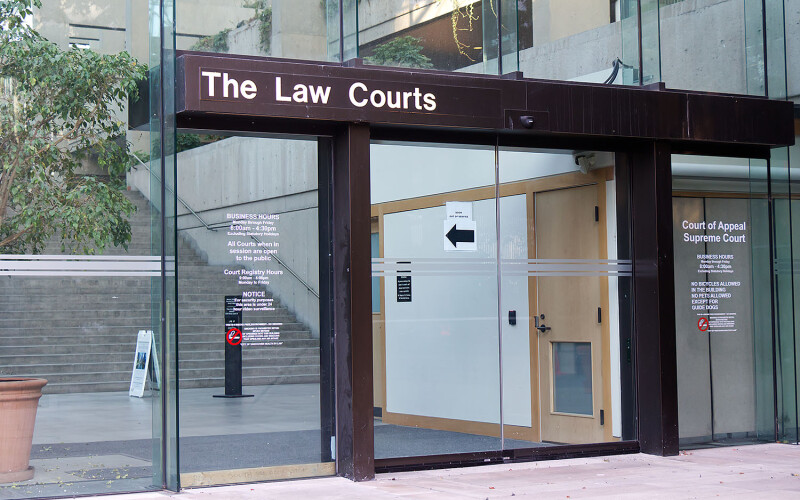 The exterior of the British Columbia Supreme Court