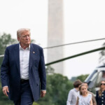 U.S. President Donald Trump on the White House lawn