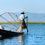 A fisherman on Inle Lake, Myanmar