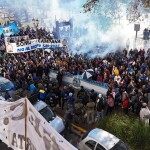 A protest by Sindicato de Obreros Marítimos (SOMU) in June 2025