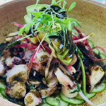 The Conrad Orlando at Evermore's Agauchile De Pulpo Negro dish at Ceiba