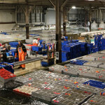 The interior of Ready Seafood's live lobster holding area in Portland, Maine, U.S.A.