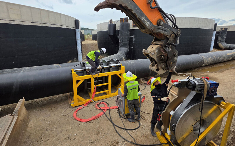 Mirae Aquafarm's land-based recirculating aquaculture system salmon farm under construction