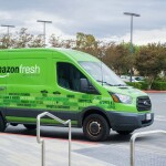 An Amazon Fresh delivery car in San Francisco, California