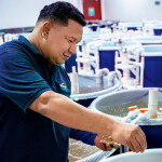 A BioMar employee