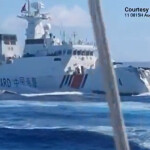 A Chinese Coast Guard vessel post-collision