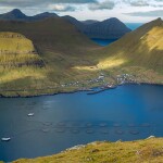A salmon farm in the Faroe Islands