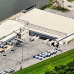 An aerial view of Lineage's facility in New Orleans, Louisiana