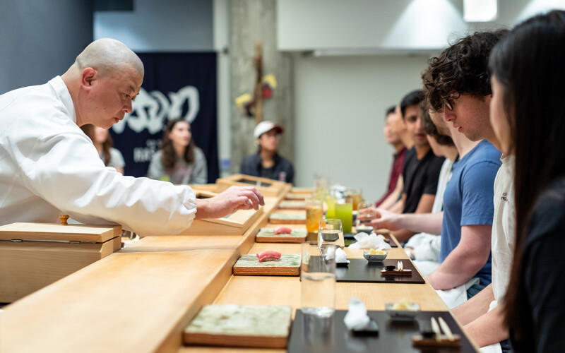 The Sushi Hackathon, a 48-hour hacking "sprint," features a sushi dinner prepared by award-winning chefs for the top three winning teams