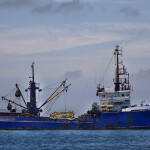 A Russian fishing vessel