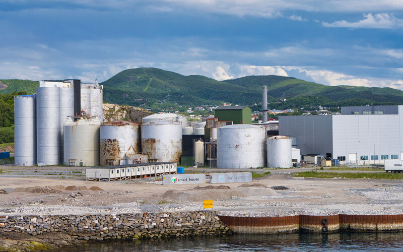 A fishmeal and fish oil production plant in Norway