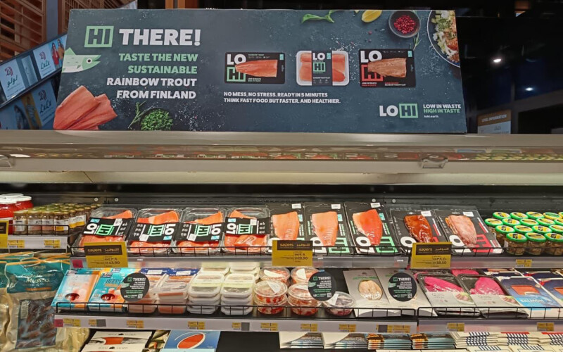Finnforel's LoHi rainbow trout brand on shelves in the UAE