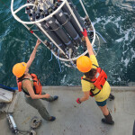 Scientists collecting data on the Gulf of Mexico dead zone