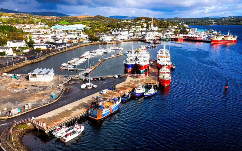 Killybegs Harbor in County Donegal, Ireland